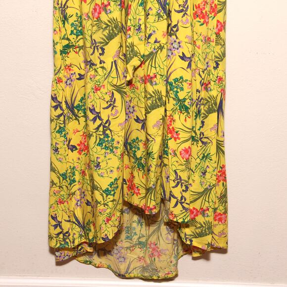 NEW NIne.Eight Floral High Low Tiered Halter Maxi Dress Size Large - Picture 4 of 9
